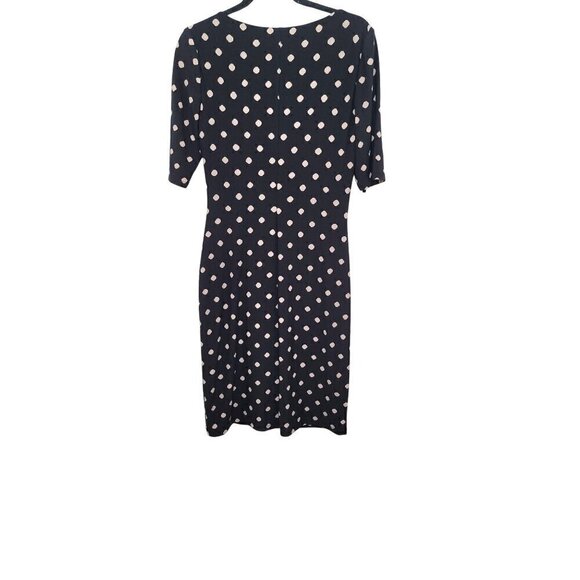 Ralph Lauren Polka Dot Dress With Cowl Neck & Half Sleeves Size 6 - Picture 3 of 12